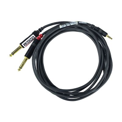 Cable estéreo Jack 3,5 <> 2 x Jack 6,3 3m